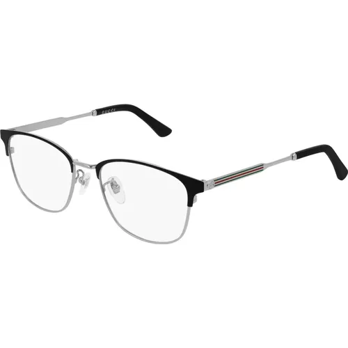 Schwarze Ruthenium Brillengestelle , unisex, Größe: 52 MM - Gucci - Modalova