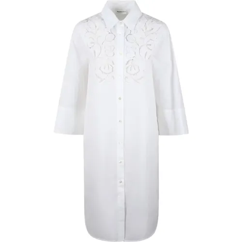 Canyox Lace Embroidery Shirt Dress , female, Sizes: M, L, XS, S - P.a.r.o.s.h. - Modalova