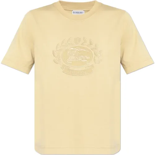 Baumwoll T-shirt , Damen, Größe: M - Burberry - Modalova