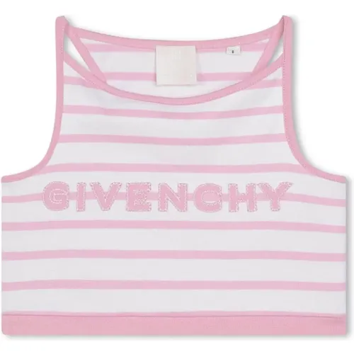 Kinder Weißes Gestreiftes Logo Top - Givenchy - Modalova
