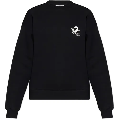 Sweatshirt mit gesticktem Logo - Maison Kitsuné - Modalova