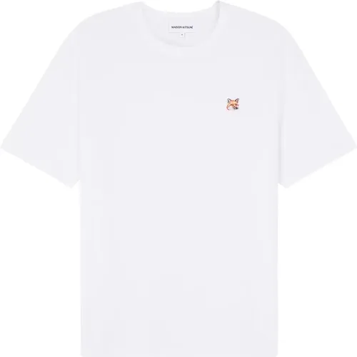 Fox Head Patch T-Shirt , Herren, Größe: 2XL - Maison Kitsuné - Modalova