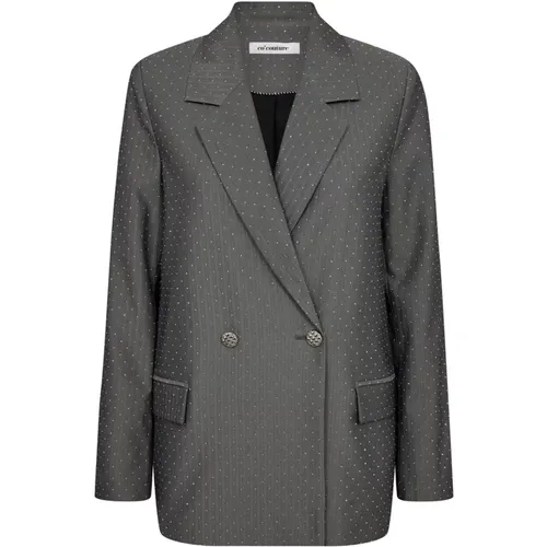 Jewelcc Blazer with Similisten Detail , female, Sizes: XL, M, S, L - Co'Couture - Modalova