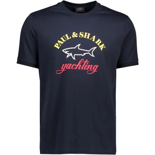 Marineblaues T-Shirt Paul & Shark - PAUL & SHARK - Modalova