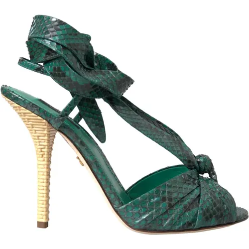 Exotische Leder High Heel Sandalen - Dolce & Gabbana - Modalova