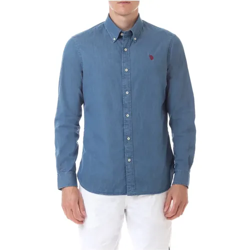 Denim Hemden von U.s. Polo , Herren, Größe: L - U.S. Polo Assn. - Modalova