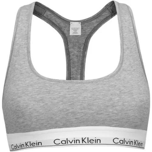 Grauer Bralette Unterwäsche mit Kreuzrücken , Damen, Größe: M - Calvin Klein - Modalova