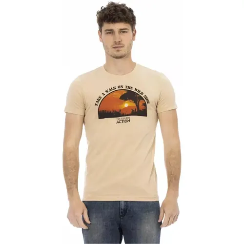 Klassisches Baumwoll-T-Shirt , Herren, Größe: XL - Trussardi - Modalova