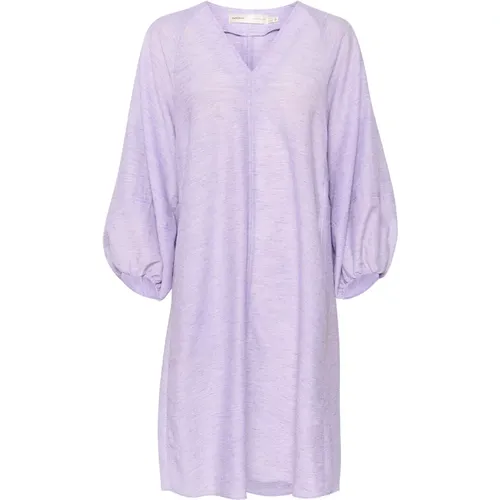 Lavender Dress with Puff Sleeves , female, Sizes: XL, M - InWear - Modalova