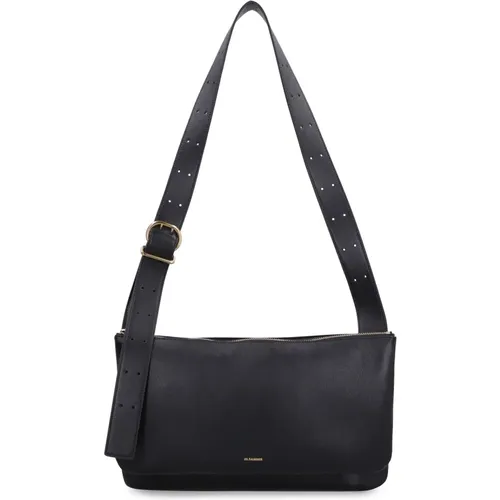 Schicke Leder Crossbody Tasche - Jil Sander - Modalova