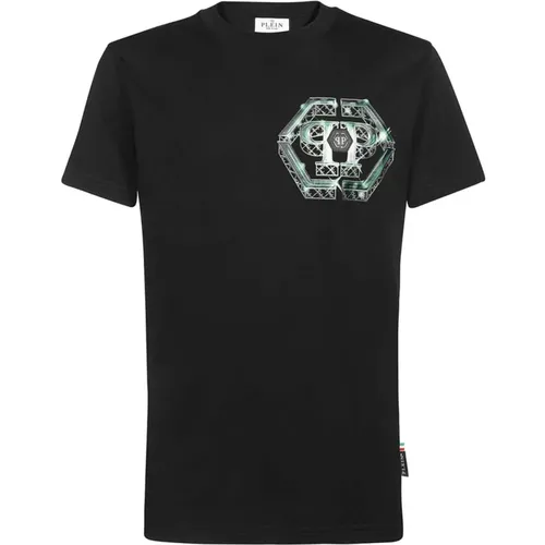 Logo Print Baumwoll T-Shirt , Herren, Größe: L - Philipp Plein - Modalova