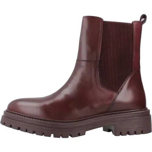 Stilvolle Chelsea Boots mit Iridea-Detail , Damen, Größe: 37 EU - Geox - Modalova