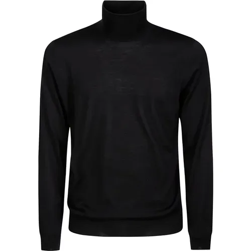 Navy Merino Turtleneck Sweater , Herren, Größe: 4XL - Hindustrie - Modalova