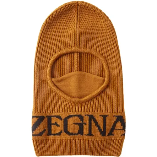 Techmerino Logo Wool Balaclava , male, Sizes: ONE SIZE - Ermenegildo Zegna - Modalova