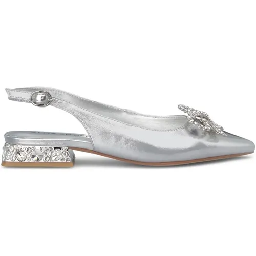 Rhinestone Heel Flat Shoe , female, Sizes: 4 UK, 6 UK, 7 UK, 5 UK - Alma en Pena - Modalova