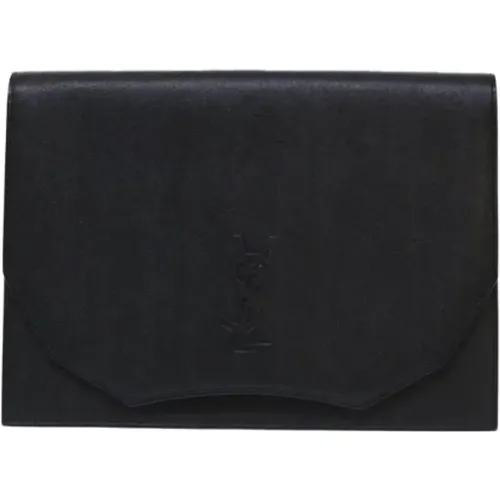 Pre-owned Leather clutches , female, Sizes: ONE SIZE - Yves Saint Laurent Vintage - Modalova