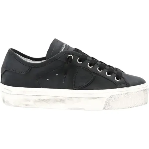 Schwarze Prsx Low Top Sneakers , Damen, Größe: 41 EU - Philippe Model - Modalova