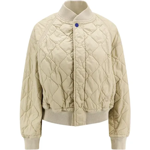 Stitched Jacket with EKD Embroidery , female, Sizes: M - Burberry - Modalova