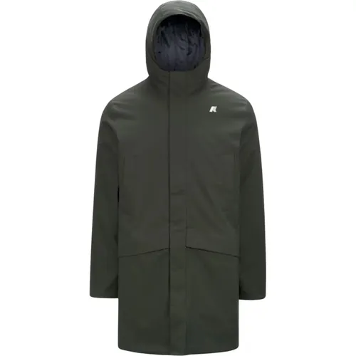 Long Twill Coat Waterproof , male, Sizes: 2XL, L - K-way - Modalova