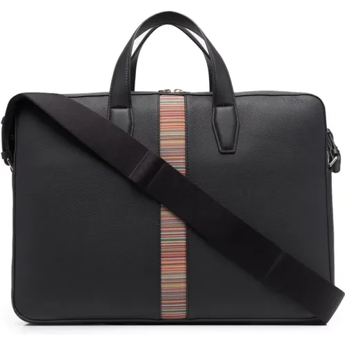 Signature Stripe Business Folio Bag , male, Sizes: ONE SIZE - Paul Smith - Modalova