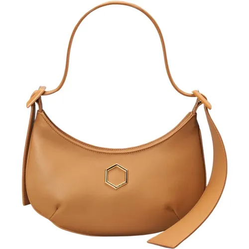 Cassie Leather Hobo Bag , female, Sizes: ONE SIZE - Hibourama - Modalova