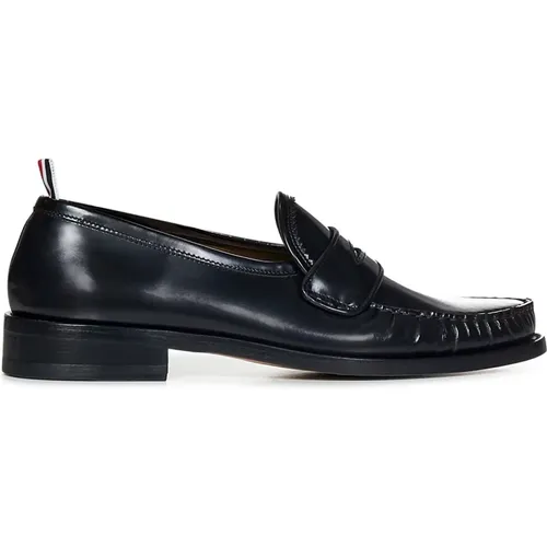 Loafer Shoes with Tricolor Detail , male, Sizes: 9 UK, 8 UK, 8 1/2 UK, 7 1/2 UK, 6 UK - Thom Browne - Modalova