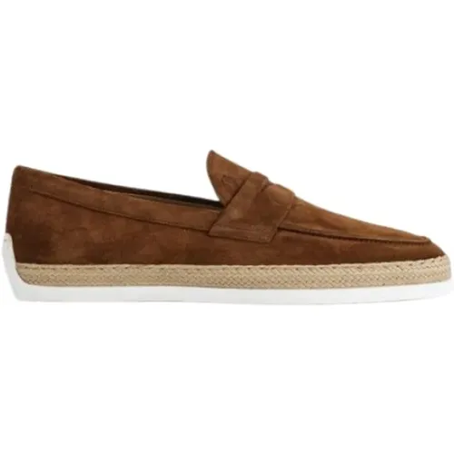 Suede loafers - , male, Sizes: 8 1/2 UK, 8 UK, 10 UK, 9 UK, 7 1/2 UK, 9 1/2 UK, 7 UK - TOD'S - Modalova