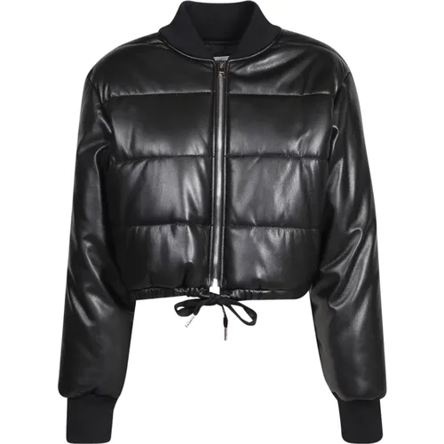 Padded Quilted Jacket with Drawstring Hem , female, Sizes: XS, S, M - Msgm - Modalova