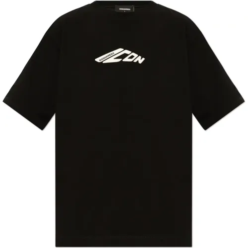 T-shirt with logo , male, Sizes: 2XL, XL, L, S, M - Dsquared2 - Modalova