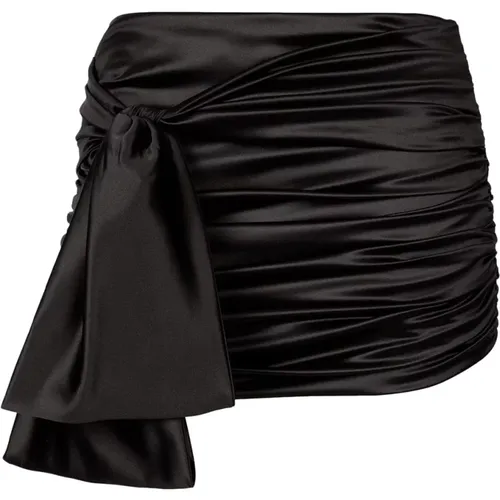 Silk Draped Skirt , female, Sizes: S, XS - Dolce & Gabbana - Modalova