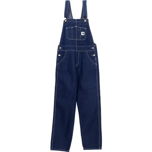 Denim Arbeitskleidung Dungarees Blaue Overall , Damen, Größe: M - Carhartt WIP - Modalova