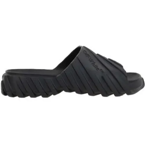 Diagonal Slide Sandals , male, Sizes: 6 UK, 8 UK, 9 UK - Off White - Modalova