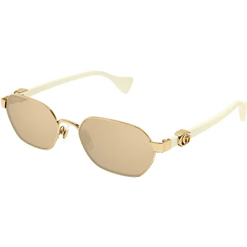 Metallische Sonnenbrille für Frauen - Gucci - Modalova