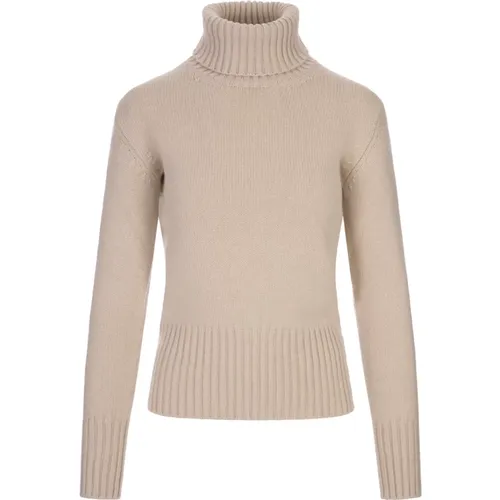 Beige Cashmere Turtleneck , female, Sizes: L, S, M - Fedeli - Modalova