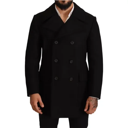 Elegant Double-Breasted Trenchcoat , male, Sizes: S - Dolce & Gabbana - Modalova