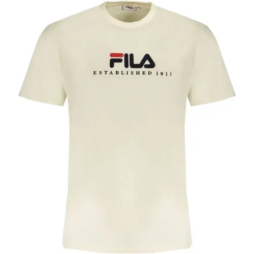 Lässiges Baumwoll-T-Shirt in , Herren, Größe: L - Fila - Modalova