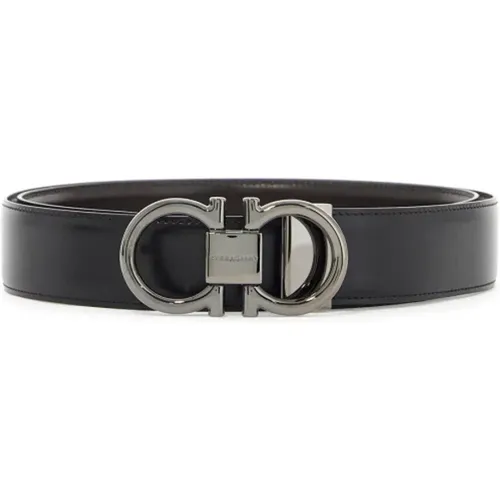 Gancini Reversible Leather Belt , male, Sizes: 115 CM, 105 CM - Salvatore Ferragamo - Modalova