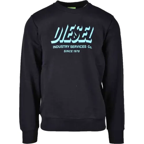 Baumwollmischung Pullover Sweatshirt , Herren, Größe: L - Diesel - Modalova