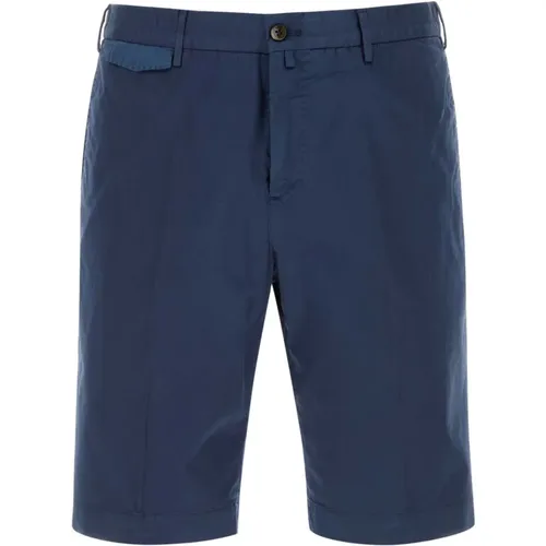 Blaue Stretch-Bermuda-Shorts aus Baumwolle - PT Torino - Modalova