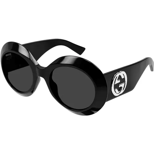 Vintage Inspired Round Sunglasses , unisex, Sizes: 54 MM - Gucci - Modalova