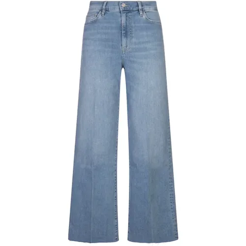 Blaue Palazzo Jeans Slim-Fit Design , Damen, Größe: W30 - Frame - Modalova