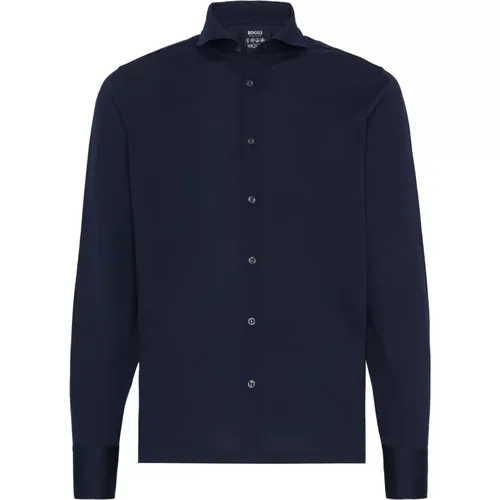 Slim Fit Polo Shirt in Filo Di Scozia Pique , Herren, Größe: S - Boggi Milano - Modalova