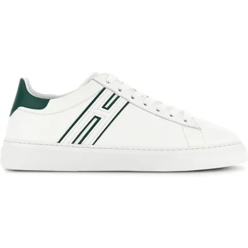 Napa Weiße Sneaker mit Grüner Gummisohle , Herren, Größe: 39 1/2 EU - Hogan - Modalova