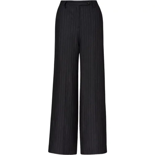 Pinstriped Linen Drop-Crotch Hosen , Damen, Größe: XS - Massimo Alba - Modalova