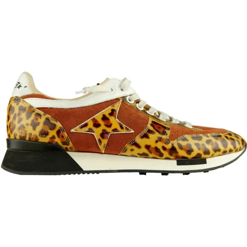 Leopard Print Leather Sneakers , female, Sizes: 6 UK - Golden Goose - Modalova