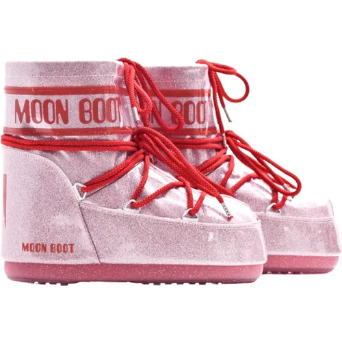 Glitter Snow Boots with Warm Lining , female, Sizes: 3 UK, 6 UK - moon boot - Modalova