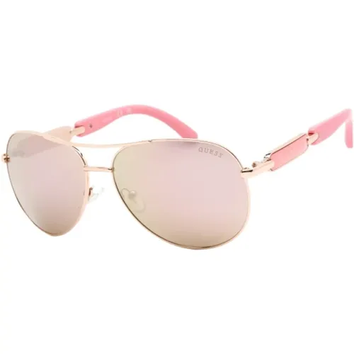 Rosa Metall Damen Sonnenbrille , Damen, Größe: ONE Size - Guess - Modalova