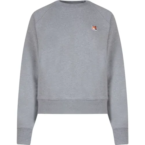Sweatshirts,Fox Head Patch Crewneck Sweatshirt - Maison Kitsuné - Modalova