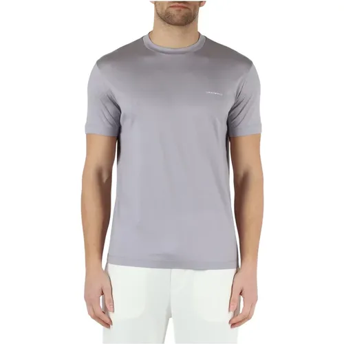 Logo Print Essential Cotton and Lyocell T-shirt , male, Sizes: 2XL - Emporio Armani - Modalova