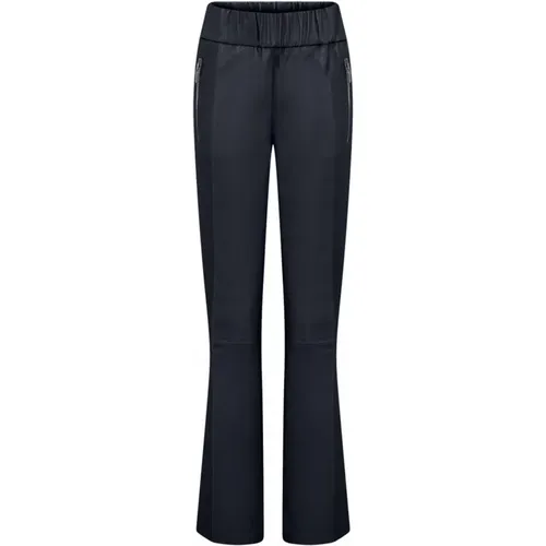 Flare Leg Leather Pants Midnight , female, Sizes: XL, M - Gustav - Modalova